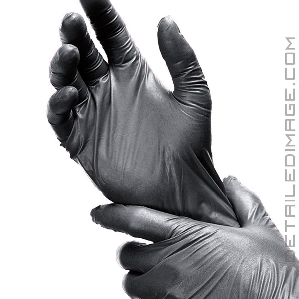 Adenna Shadow Black Nitrile Powder Free  PF  Exam Gloves   LARGE   1 Box Of 100 Gloves
