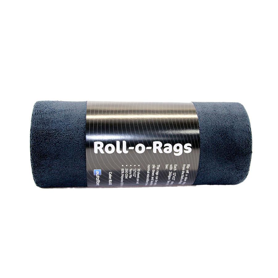 Autofiber RolloRags Microfiber Towels Black 12" x 12" Detailed Image
