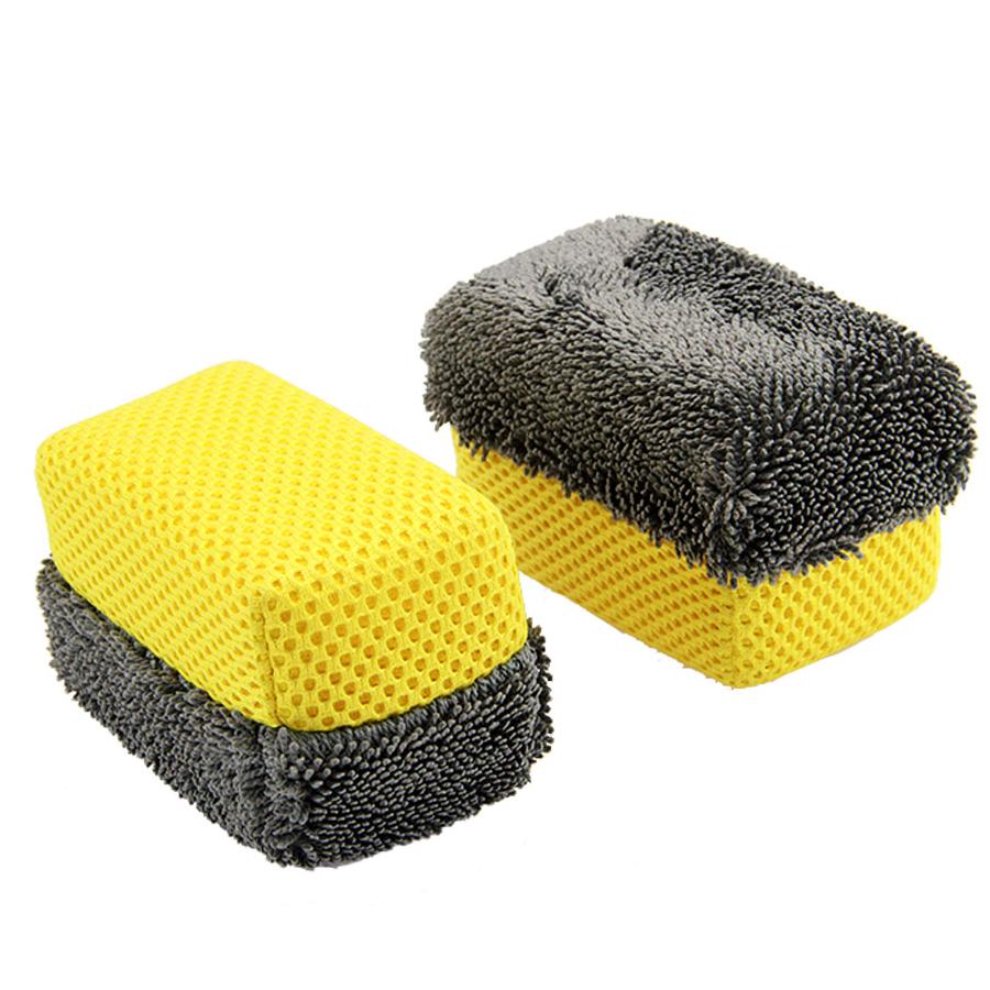 Buff and Shine Orange Tire Dressing Applicator Sponge - 3.5 x 2