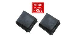 The Rag Company Buy 1 Get 1 Free Diamond Glass Towel Black