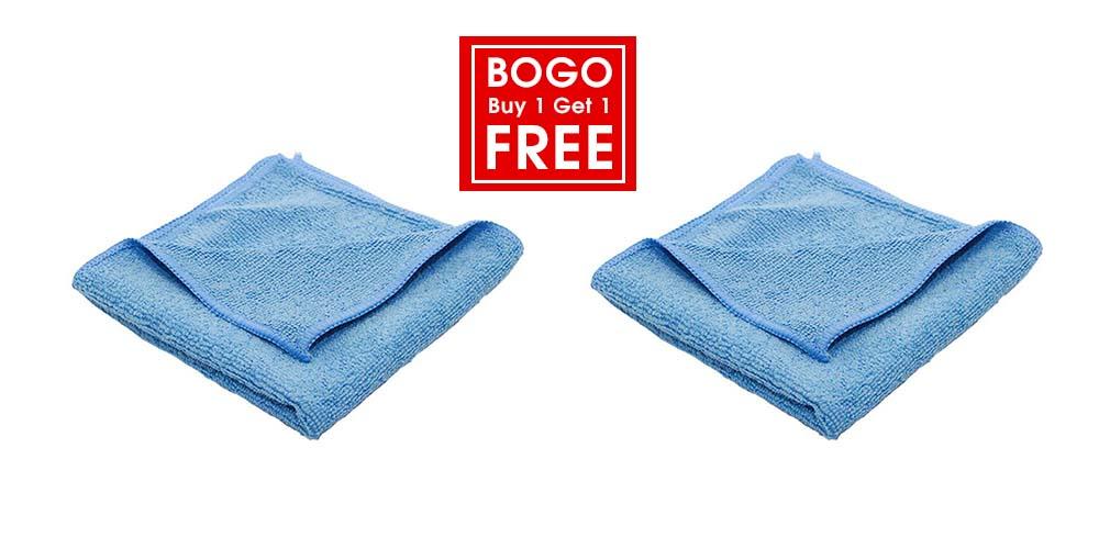 DI Microfiber Buy 1 Get 1 Free Standard Microfiber Towel Blue