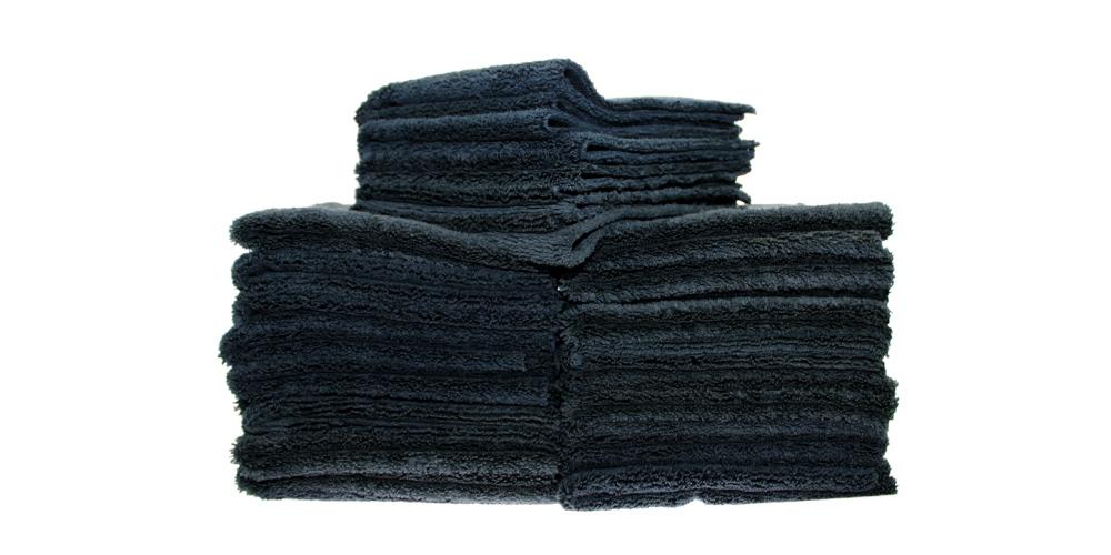 The Rag Company Creature Edgeless 420 Towel Black 16" x 16" BULK 25x