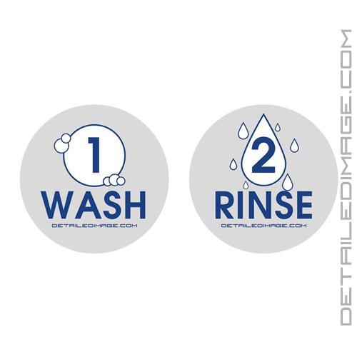 Wash and Rinse Bucket Stickers