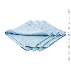 DI Microfiber Waffle Weave Glass Towel Light Blue 3 pack - 16" x 16"