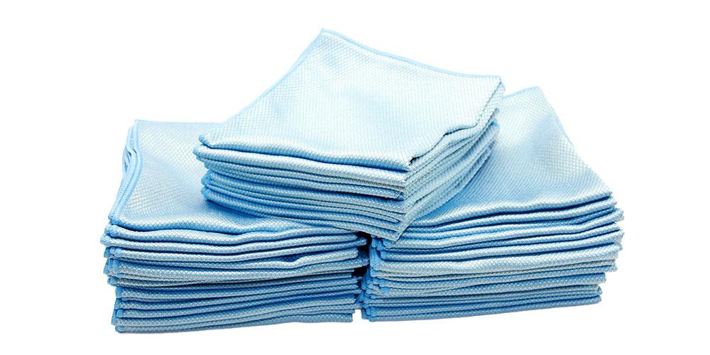 Autofiber Diamond Glass Towel Blue - 16" x 16" BULK 50x