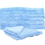 DI Microfiber Double Thick Edgeless Towel 16" x 16" Blue BULK 24x