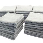 Autofiber Elite Edgeless Microfiber Towel Gray - 16" x 16" BULK 50x