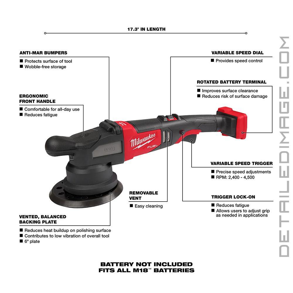Milwaukee 2684-20 M18 FUEL 15mm Random Orbital Polisher – Tool Only (Open Box)