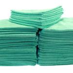 The Rag Company Pearl Coating Towel Green 16" x 16" BULK 48x