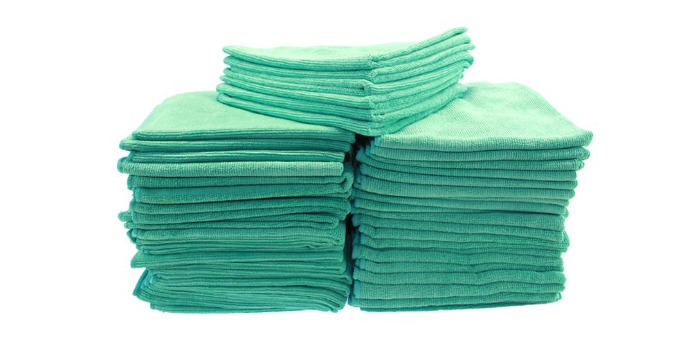 The Rag Company Pearl Coating Towel Green 16" x 16" BULK 48x