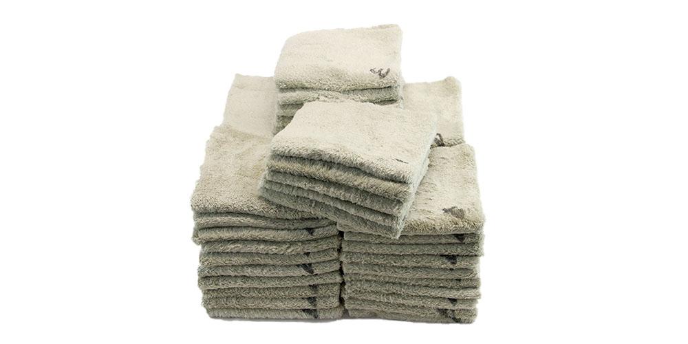 Autofiber Quadrant Wipe Plush Gray - 16" x 16" BULK 50x