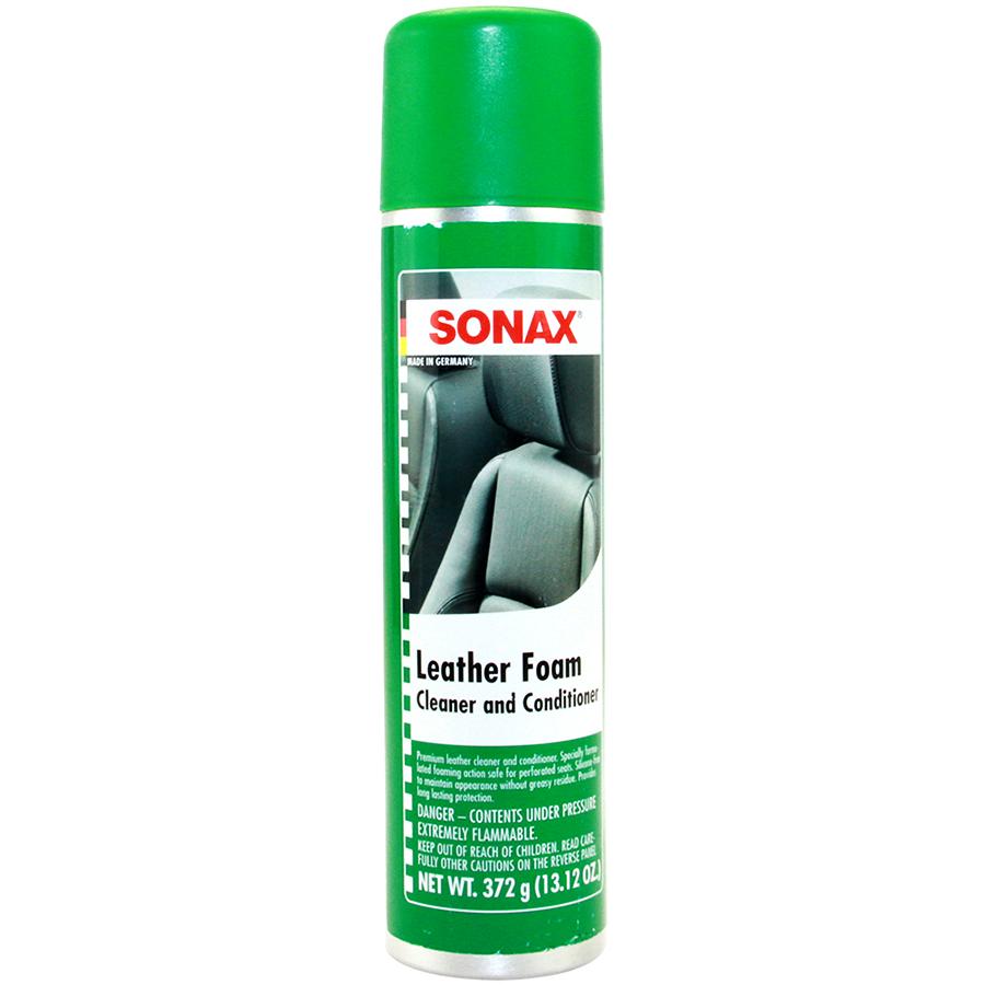 Sonax Leather Foam Cleaner & Conditioner - 2-Pack, 13.02 Oz Each, Safe For Perforated Seats
