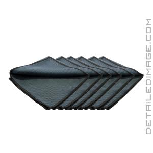The Rag Company Diamond Glass Towel Black 6 Pack - 16" x 16"