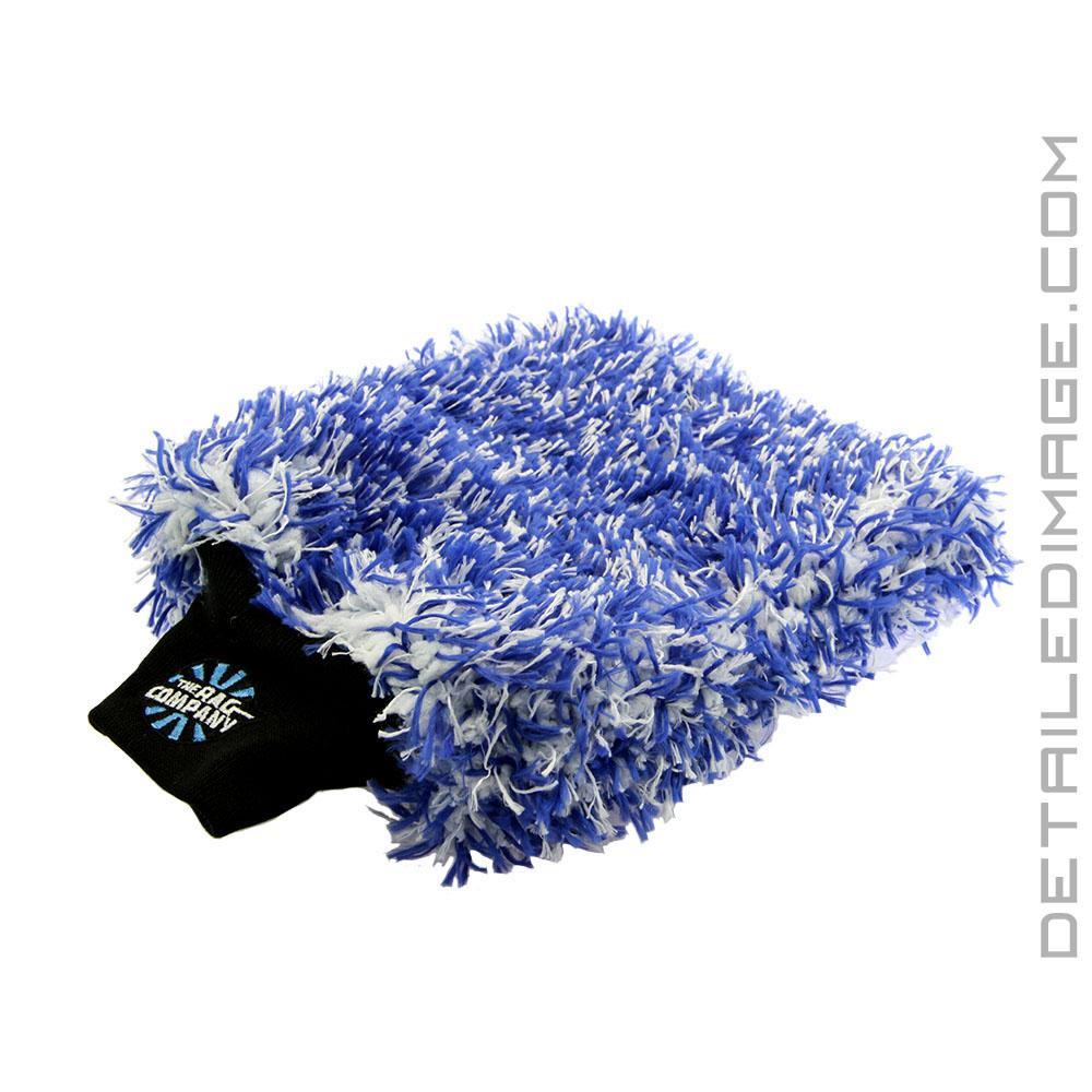 The Rag Company Cyclone Ultra Premium Wash Mitt Blue - 8 x 10 - Detailed  Image